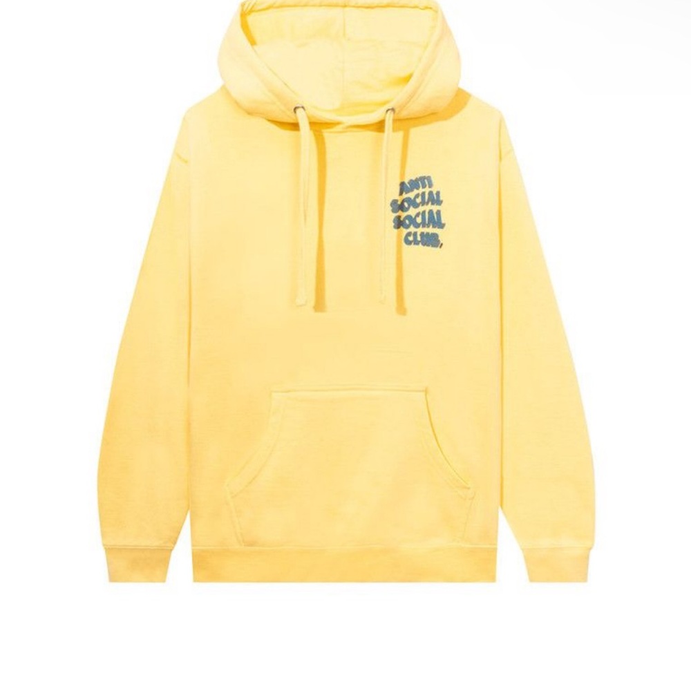 Yellow anti social social club ‘how deep’ 
Size small